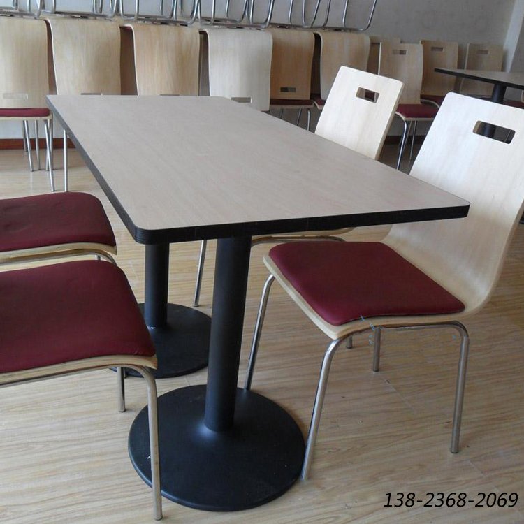 防火板四人桌，長方形餐桌，快餐廳桌椅