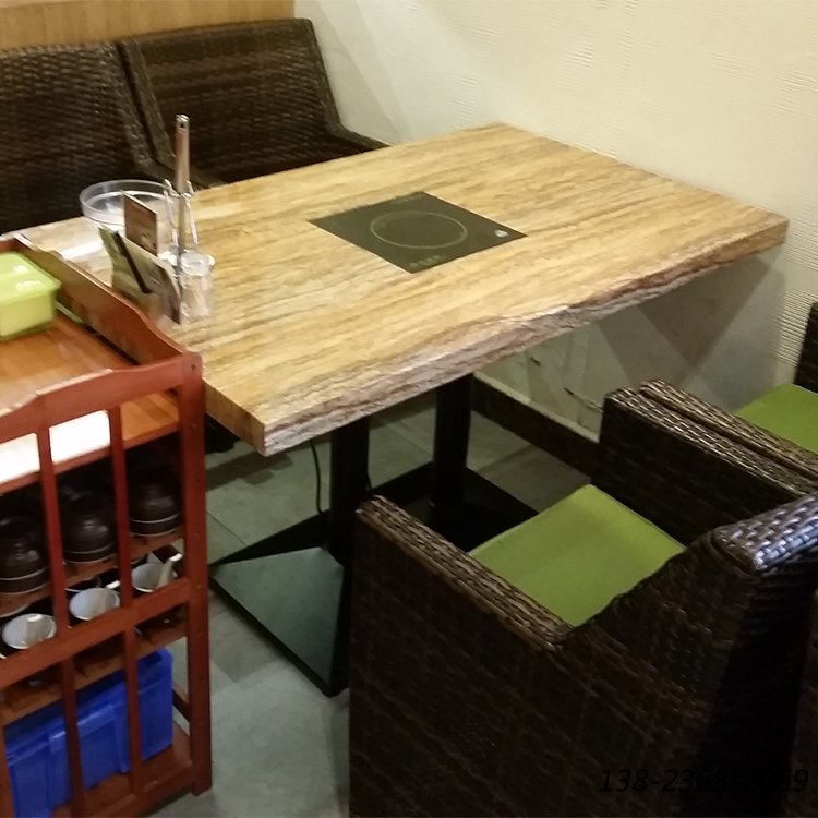 大理石火鍋桌，原味主張火鍋桌，定制火鍋餐桌